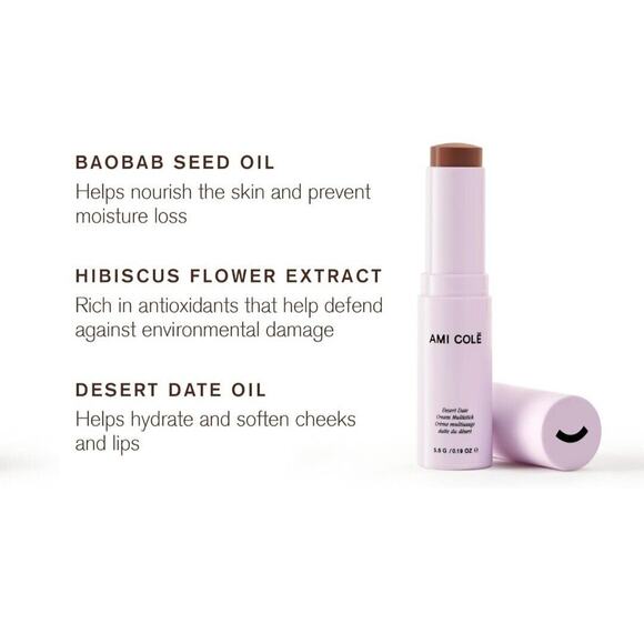 Ami Colé Desert Date Cream Multistick Lip and Cheek Tint (Dune) moisturizing - Picture 3 of 3